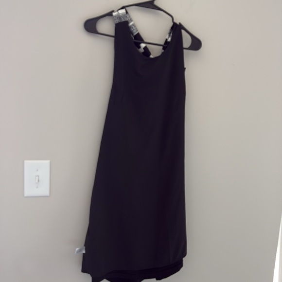 Lulus Joyful Black Multi Stripe Tie-back Mini Dress - Size XL - Picture 2 of 4